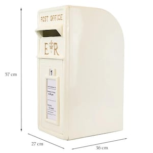 Cast Iron White ER Post Box Mailbox Letterbox - Etsy