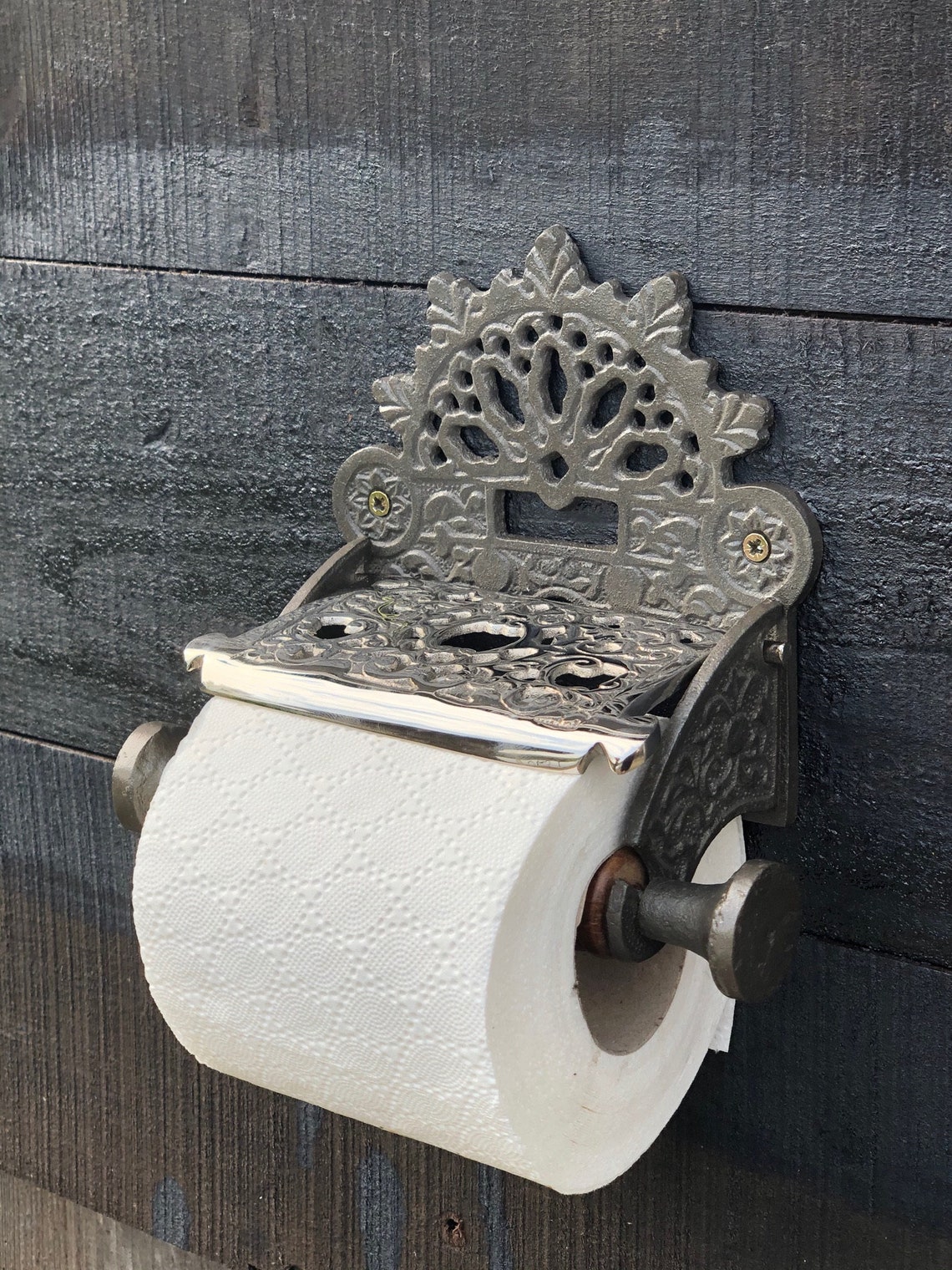 Victorian Vintage Toilet Roll Holder with Lid Etsy