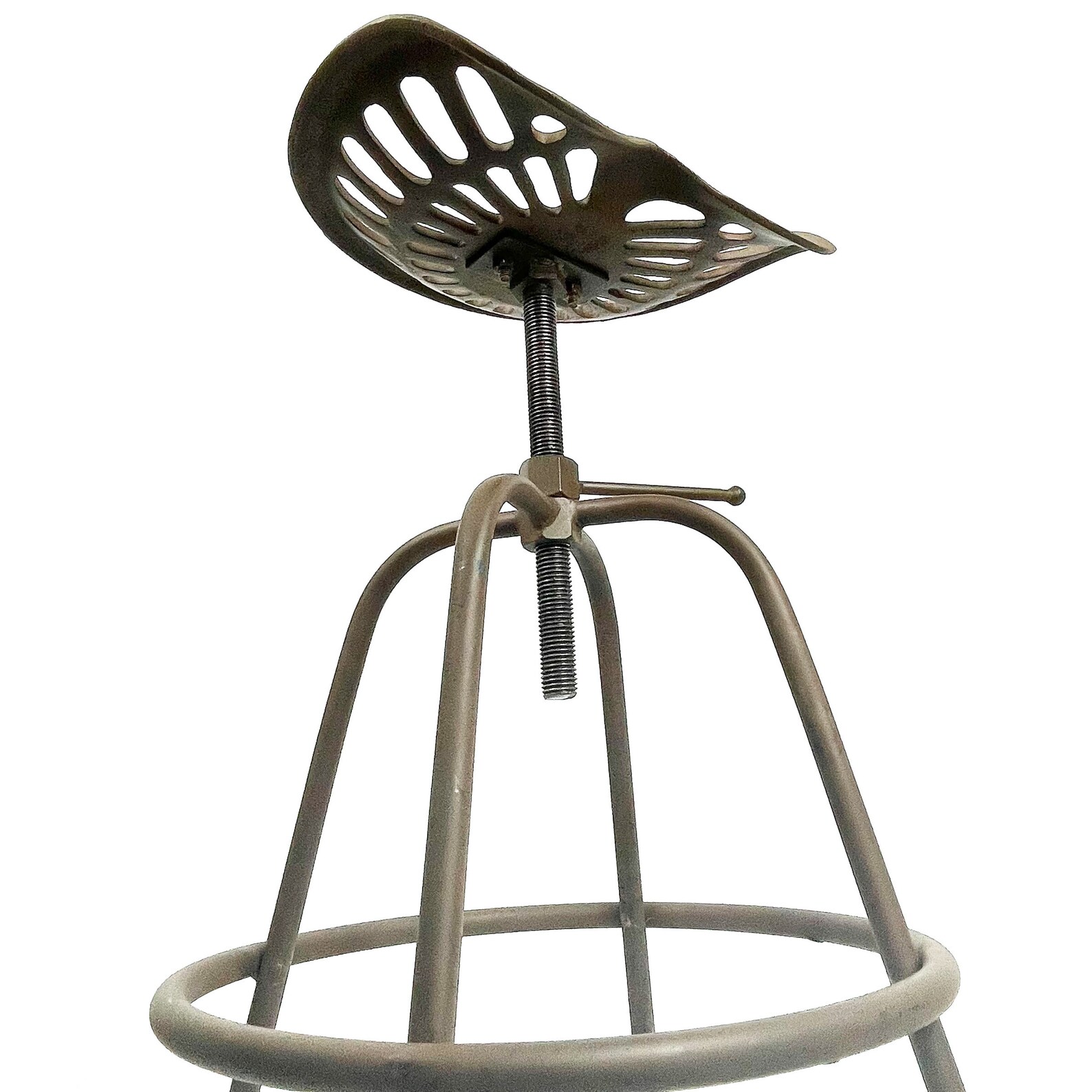 Industrial Cast Iron Steel Tractor Seat Stool Powder Coated Bar Stool ...