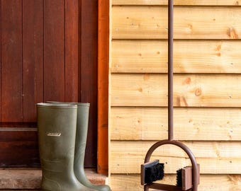 Outdoor Pole Garden Boot Scraper & Brush