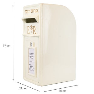 Cast Iron White ER Post Box Mailbox Letterbox - Etsy
