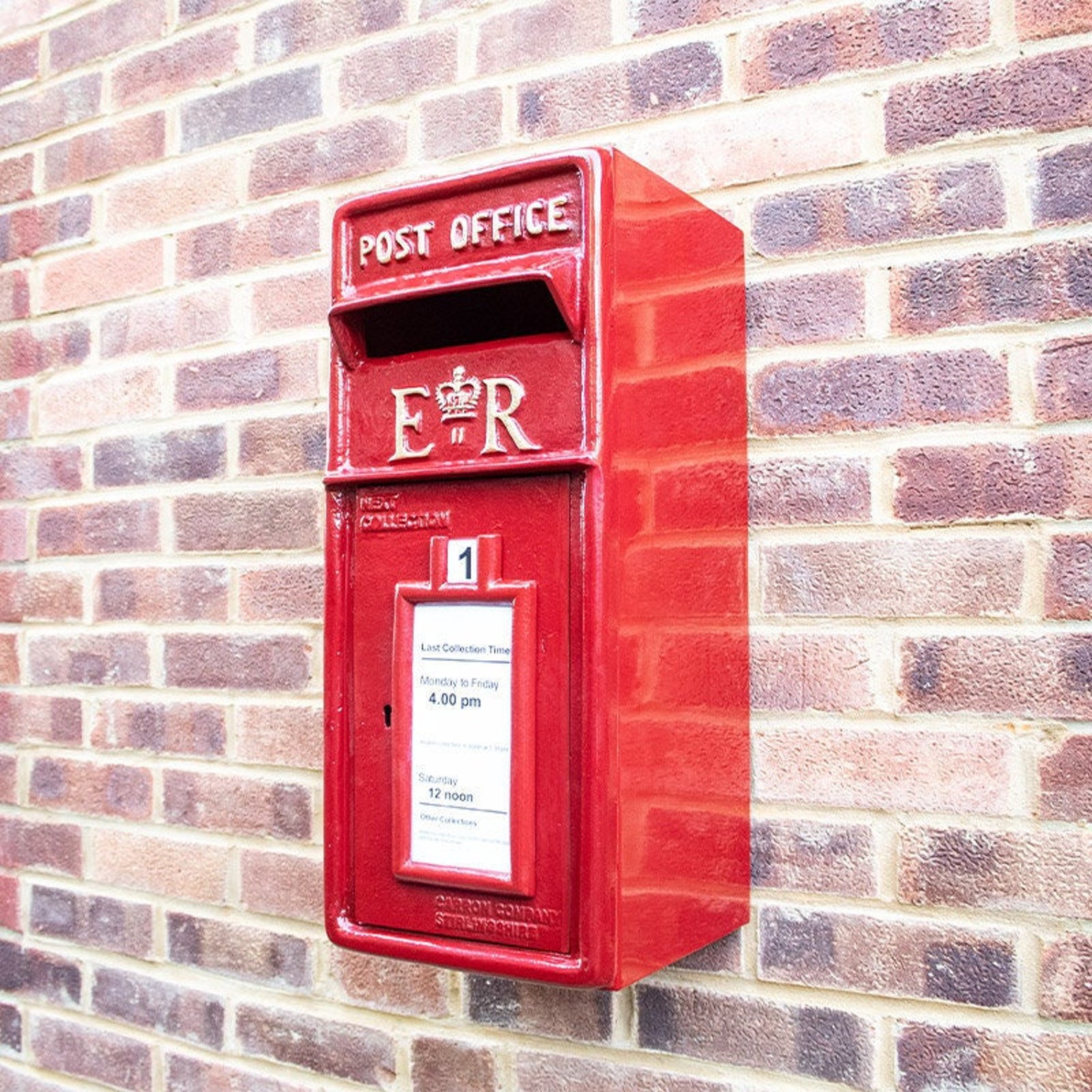 Wall Mounted Red ER Royal Mail Cast Iron Post Box - Etsy