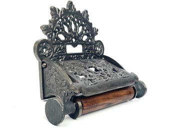 Victorian Vintage Toilet Roll Holder with Lid