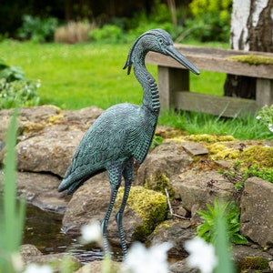 Decorative Outdoor Heron Sculpture
