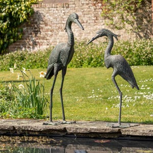 Decorative Outdoor Heron Sculpture