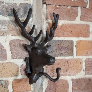 Cast Iron Deer Head Hook Coat Rack