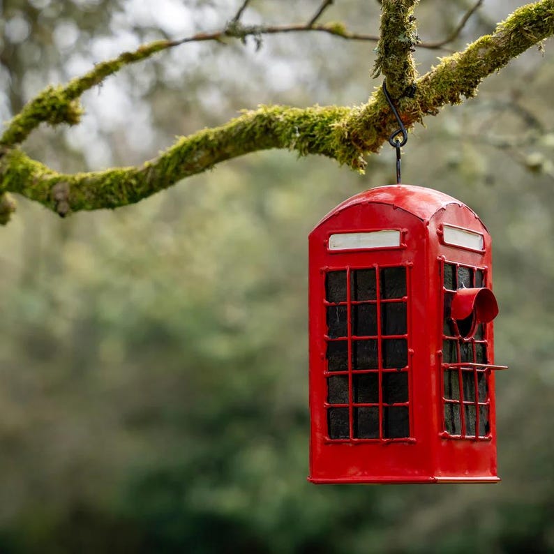 British Telephone Box Birdhouse