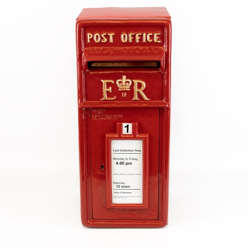 Wall Mounted Red ER Royal Mail Cast Iron Post Box | Etsy
