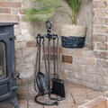 Handcrafted Twisted Hand Forged Fireside Companion Set