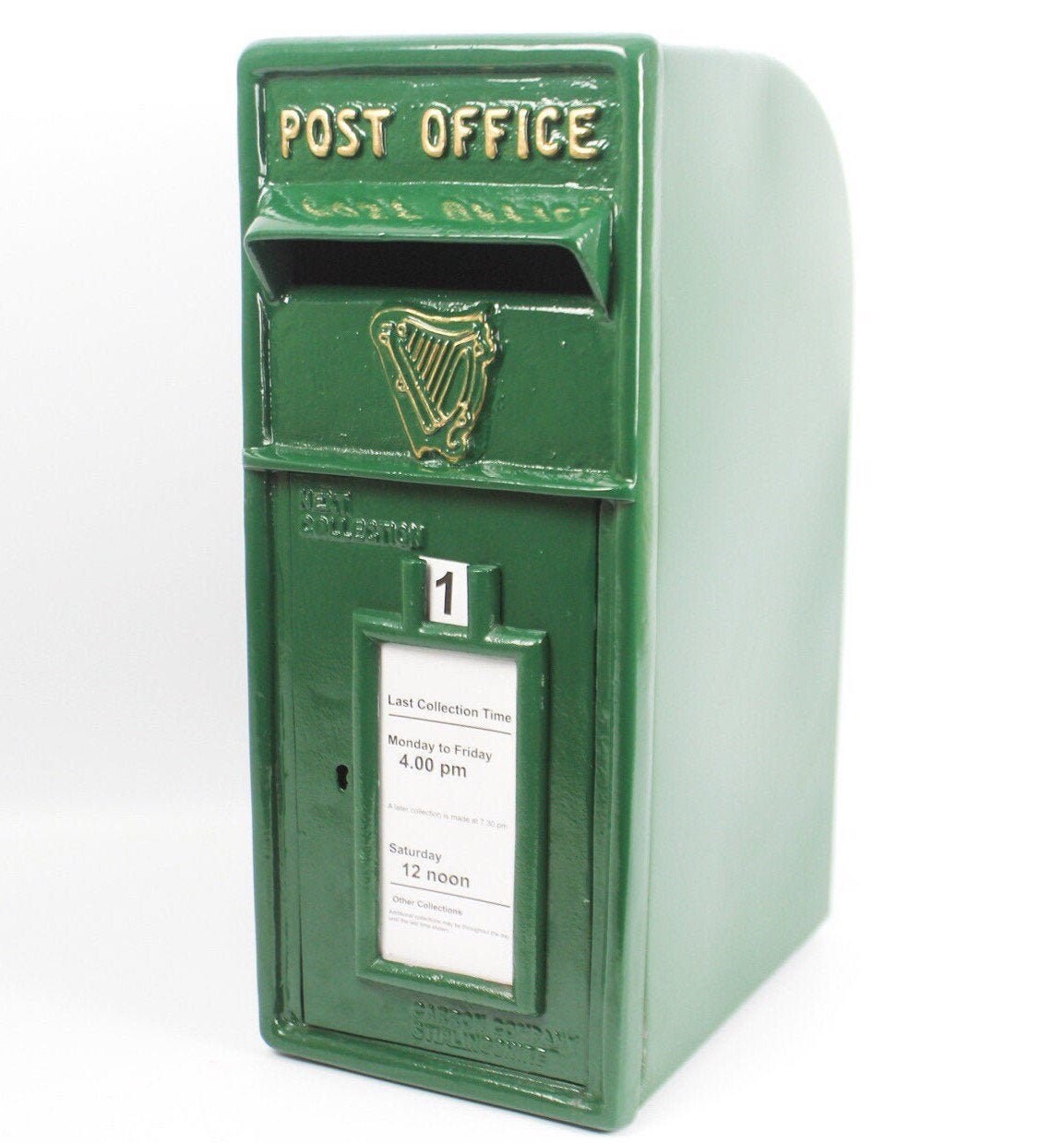 Post Box Irish Shamrock Green Cast Iron Pillar Wall Mounted Etsy