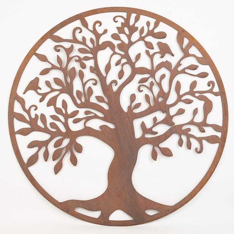 Rustic Garden Tree of Life Wall Art Metal 60 Cm - Etsy
