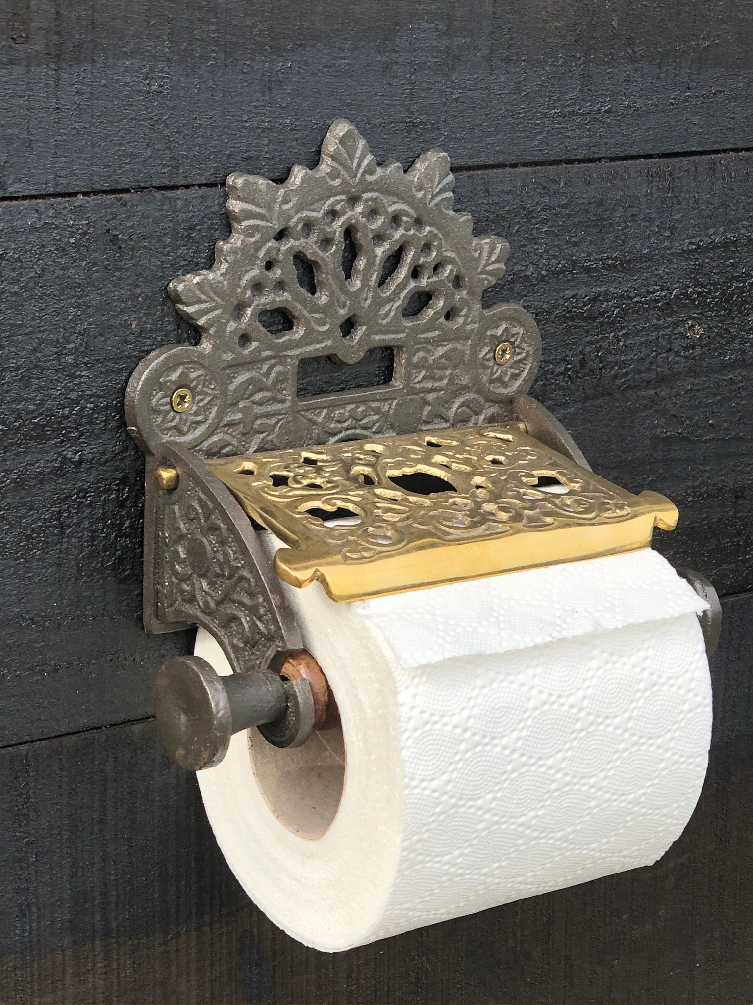 Victorian Vintage Toilet Roll Holder with Lid Etsy