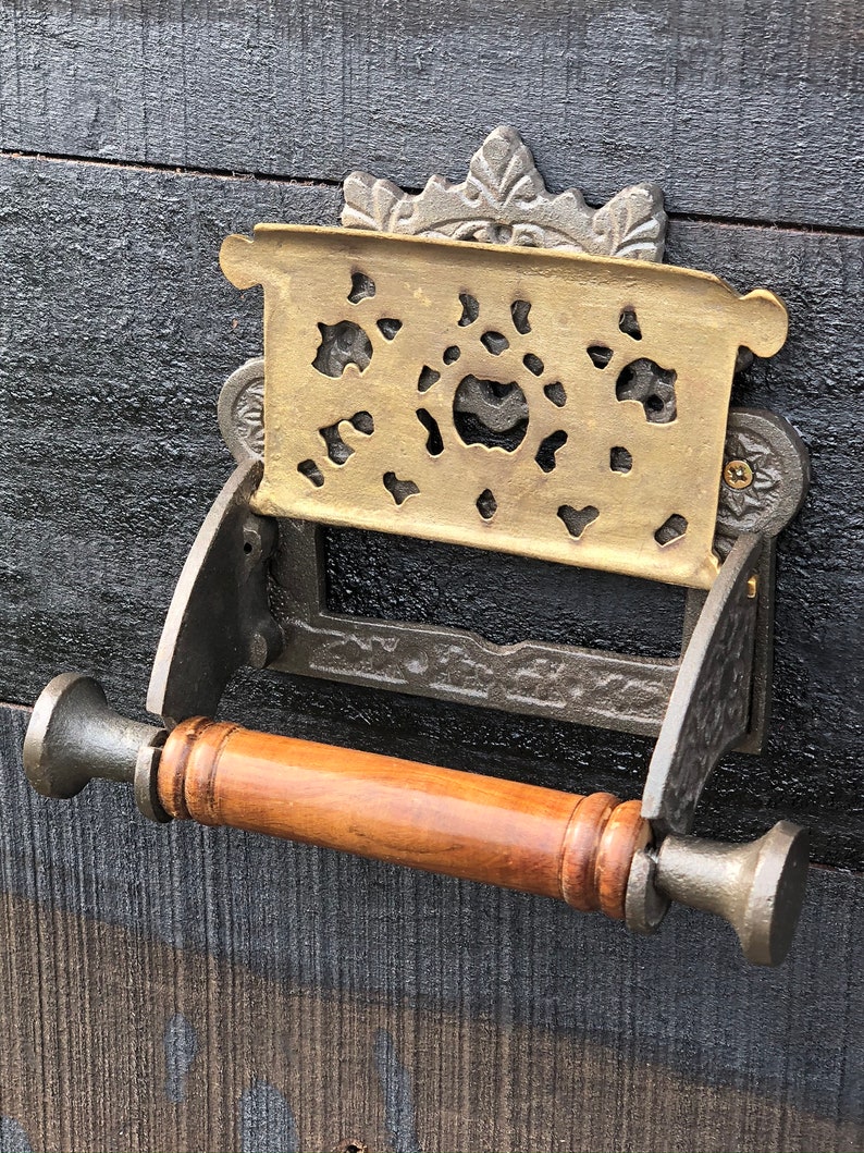 Victorian Vintage Toilet Roll Holder with Lid | Etsy