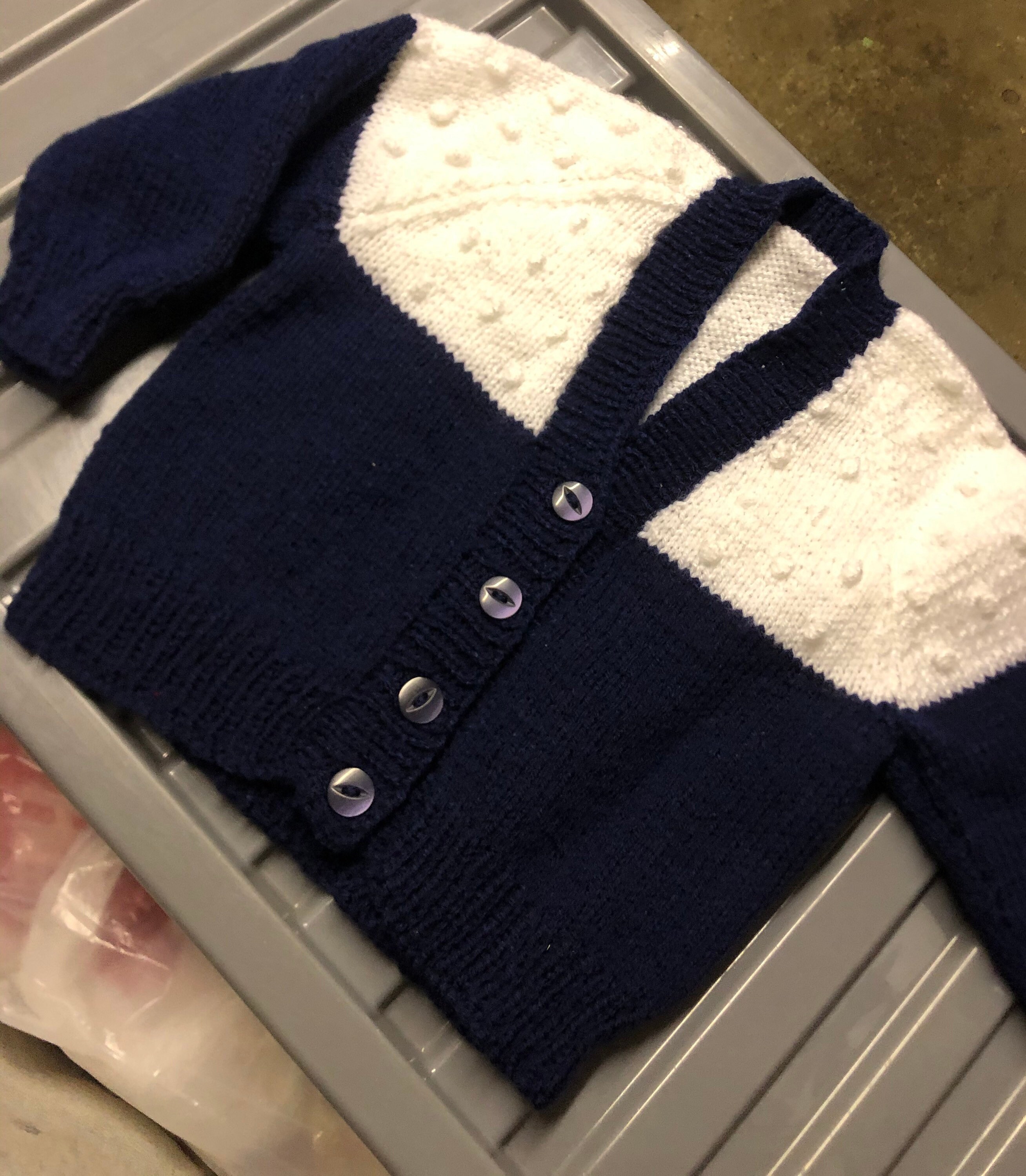 navy floral cardigan