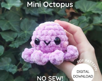 Mini Octopus Crochet Pattern – No Sew Amigurumi PDF