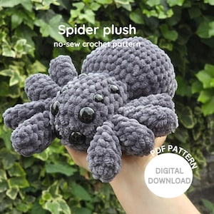 No-Sew Spider Crochet Pattern PDF | Amigurumi Halloween Plushie | Easy Crochet Toy Tutorial | Beginner Friendly Pattern Download
