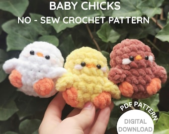 Baby Chick Crochet Pattern | No Sew Amigurumi Easter Chick Plush Toy