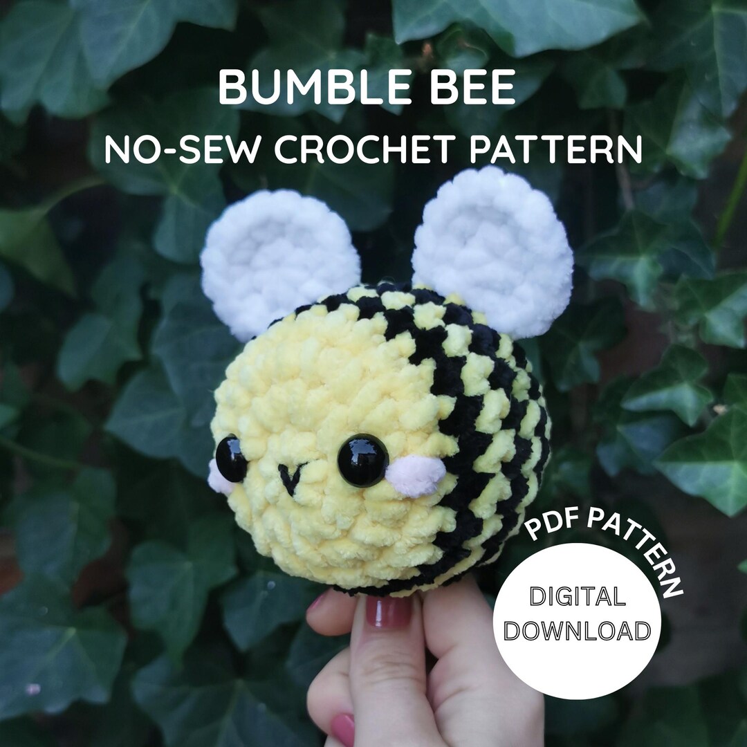 No-sew Bee Crochet Pattern – Beginner Amigurumi PDF, Cute Bumblebee ...