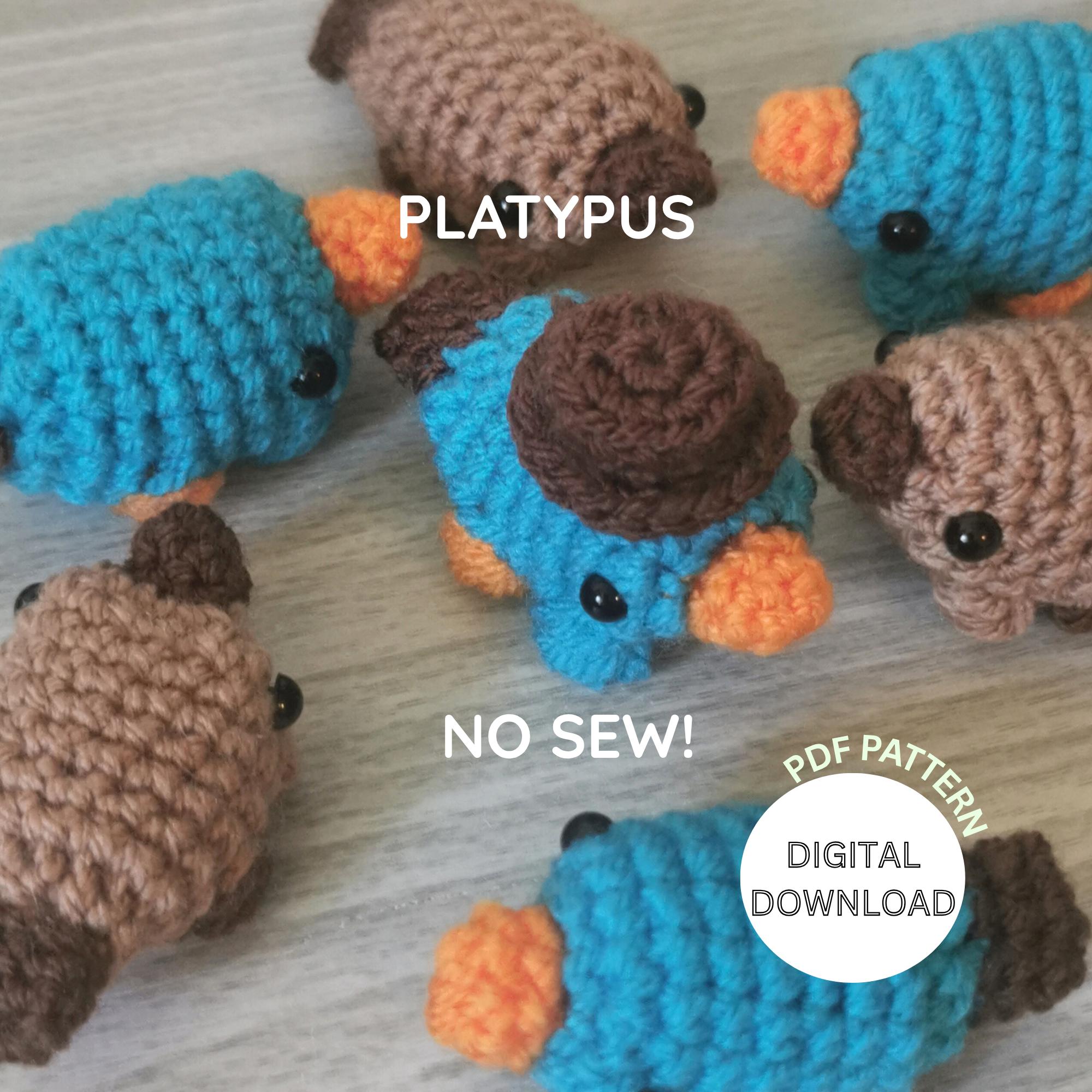 32 Platypus Crochet Patterns for Cute Aussie-Inspired Amigurumi Projects 12 Platypus No-Sew Plushie