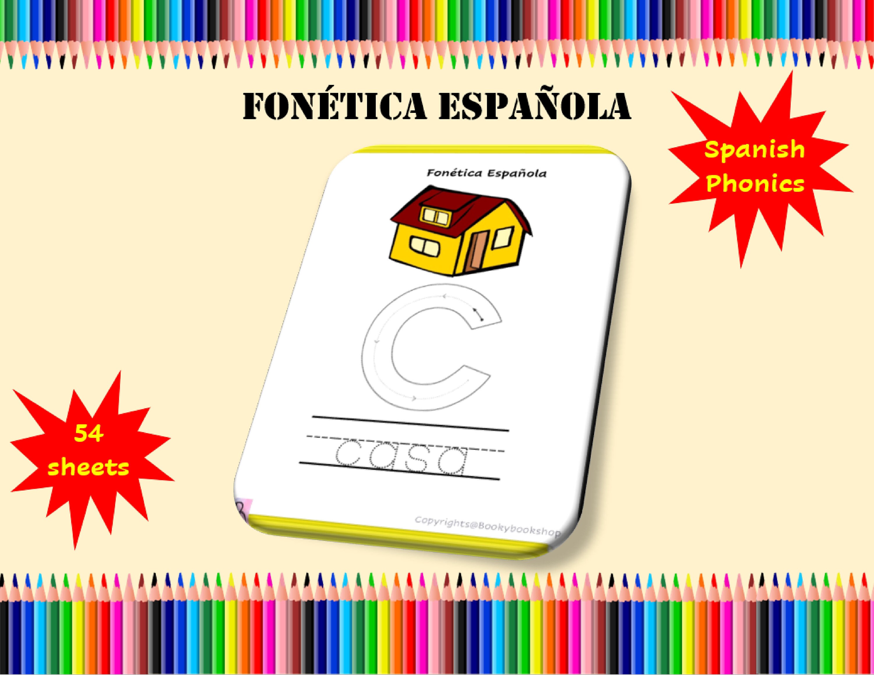 spansih abc worksheets spanish phonics workbook etsy