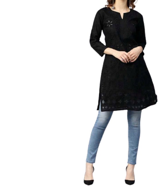 Kiss Miss by Vee fab India rayon with Elastic in waist kurti with pocket -  NITYANX