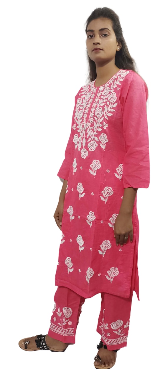 Dress Set for Women Readymade Salwar Kameez Set Women Ruby Pink