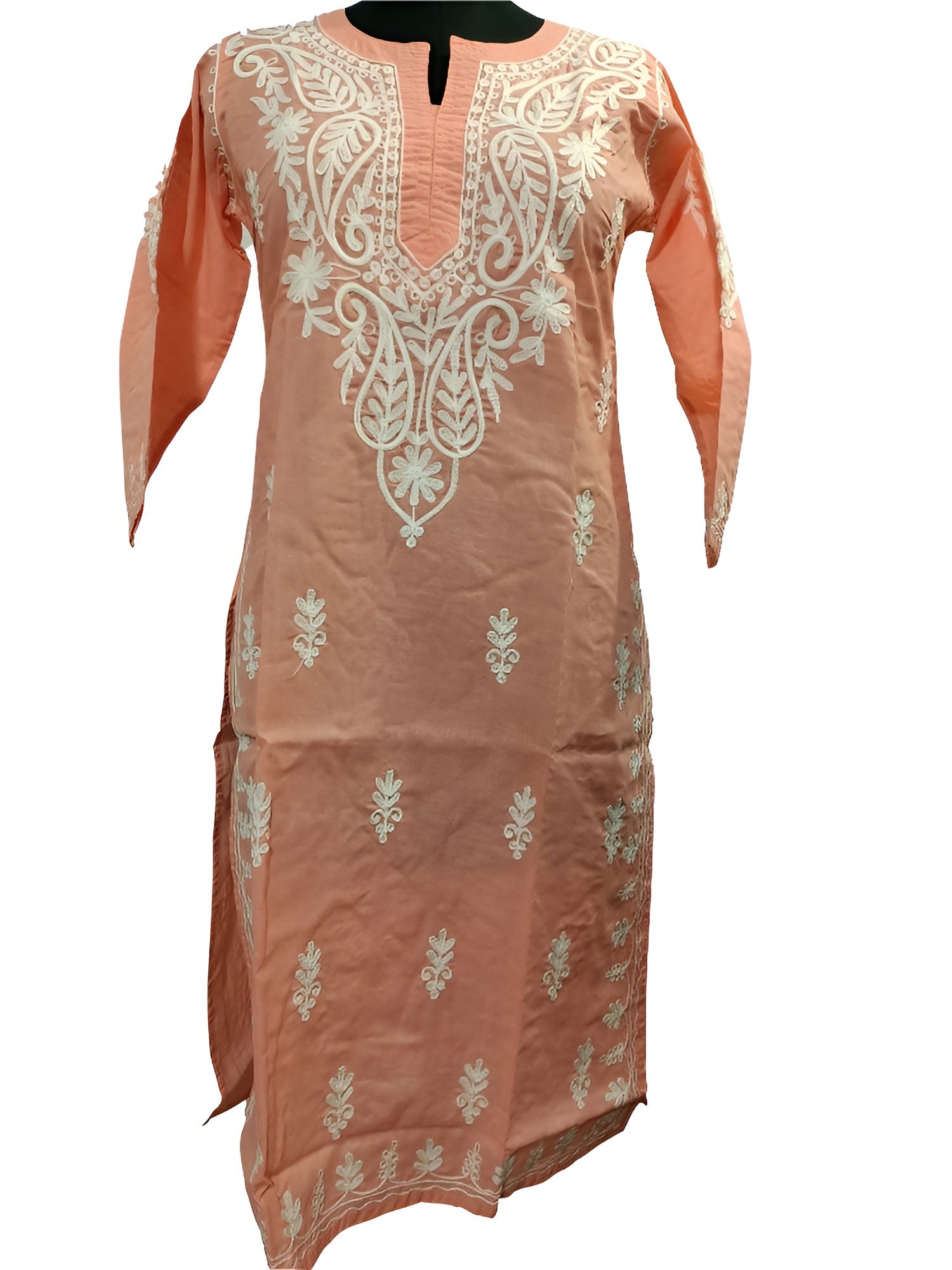 Peach Readymade Printed Pant Suit In Chiffon 4165SL17