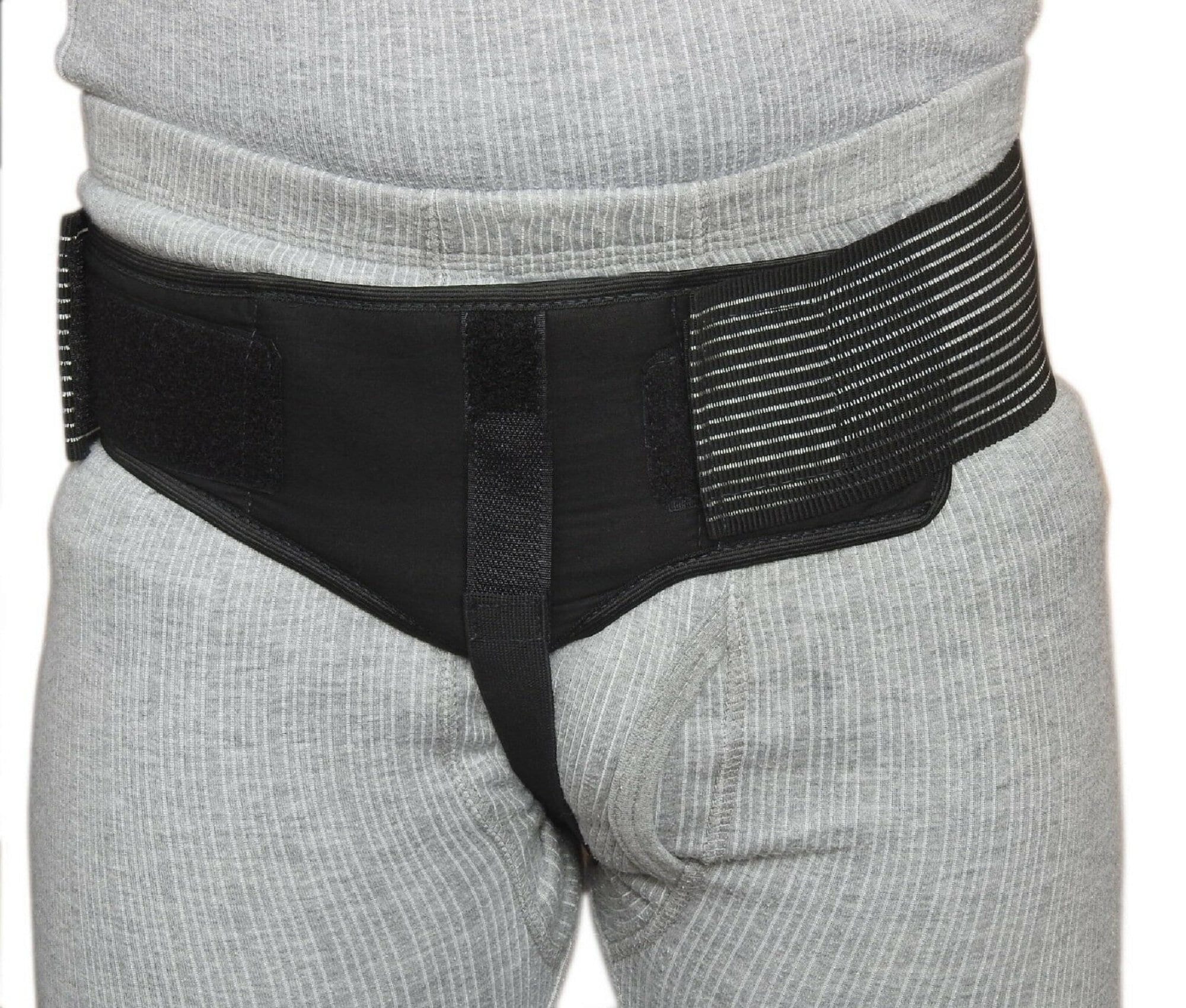 Black Hernia Belt for Men, Inguinal Hernia Support Belt Groin