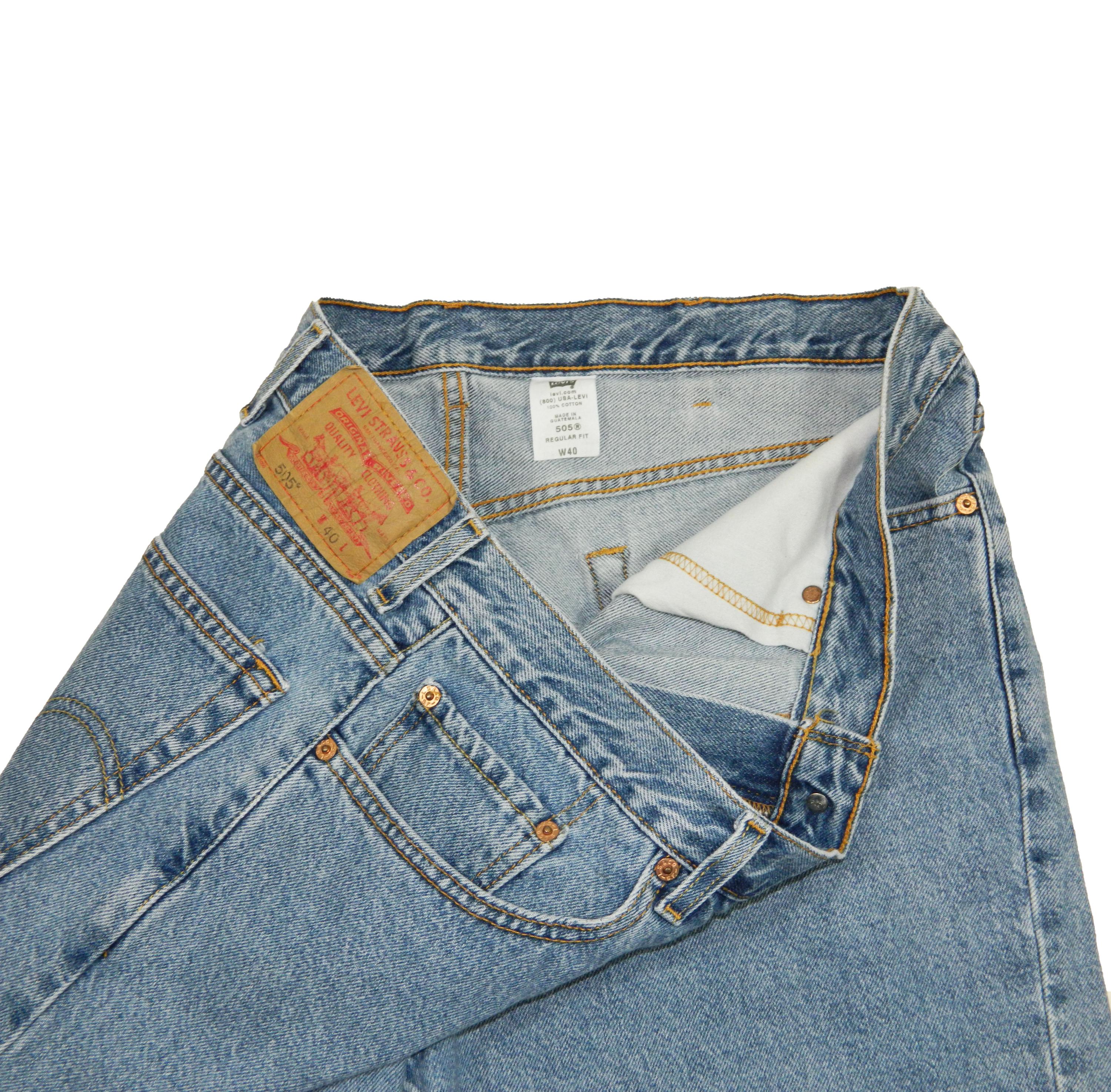 Levi's Shorts 505 Regular Fit Denim Tag Size 40 measured Size 38 Men's