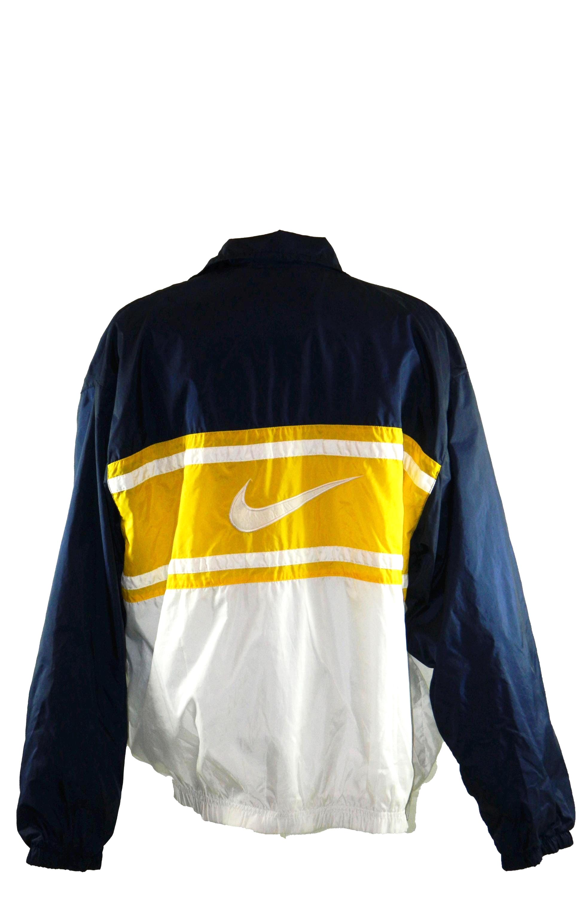 nike yellow and blue windbreaker