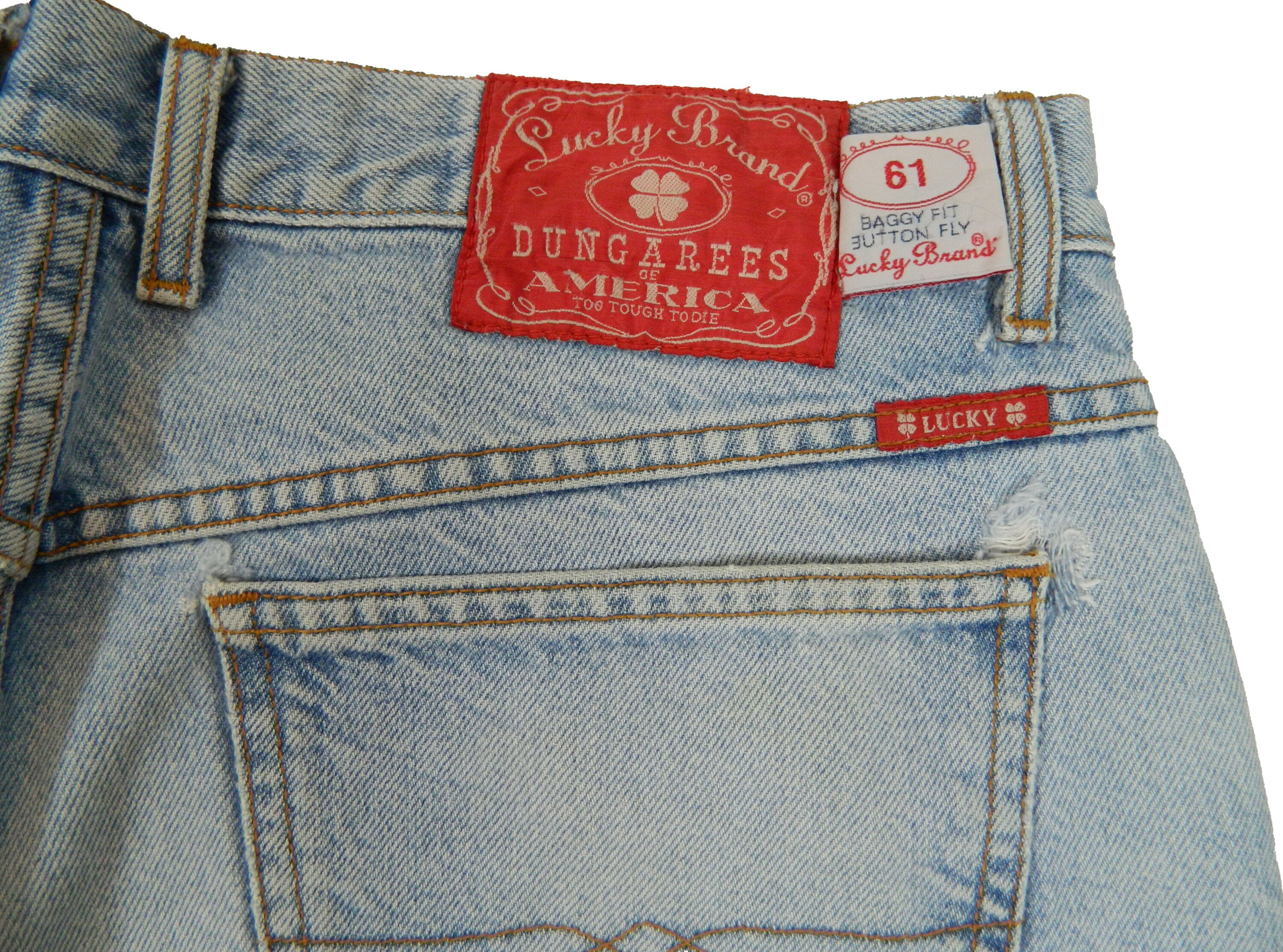 Lucky Brand, Jeans, Vintage Usa Made Lucky Brand 48 Baggy Fit Long Length  Button Fly 0 Cotton 31