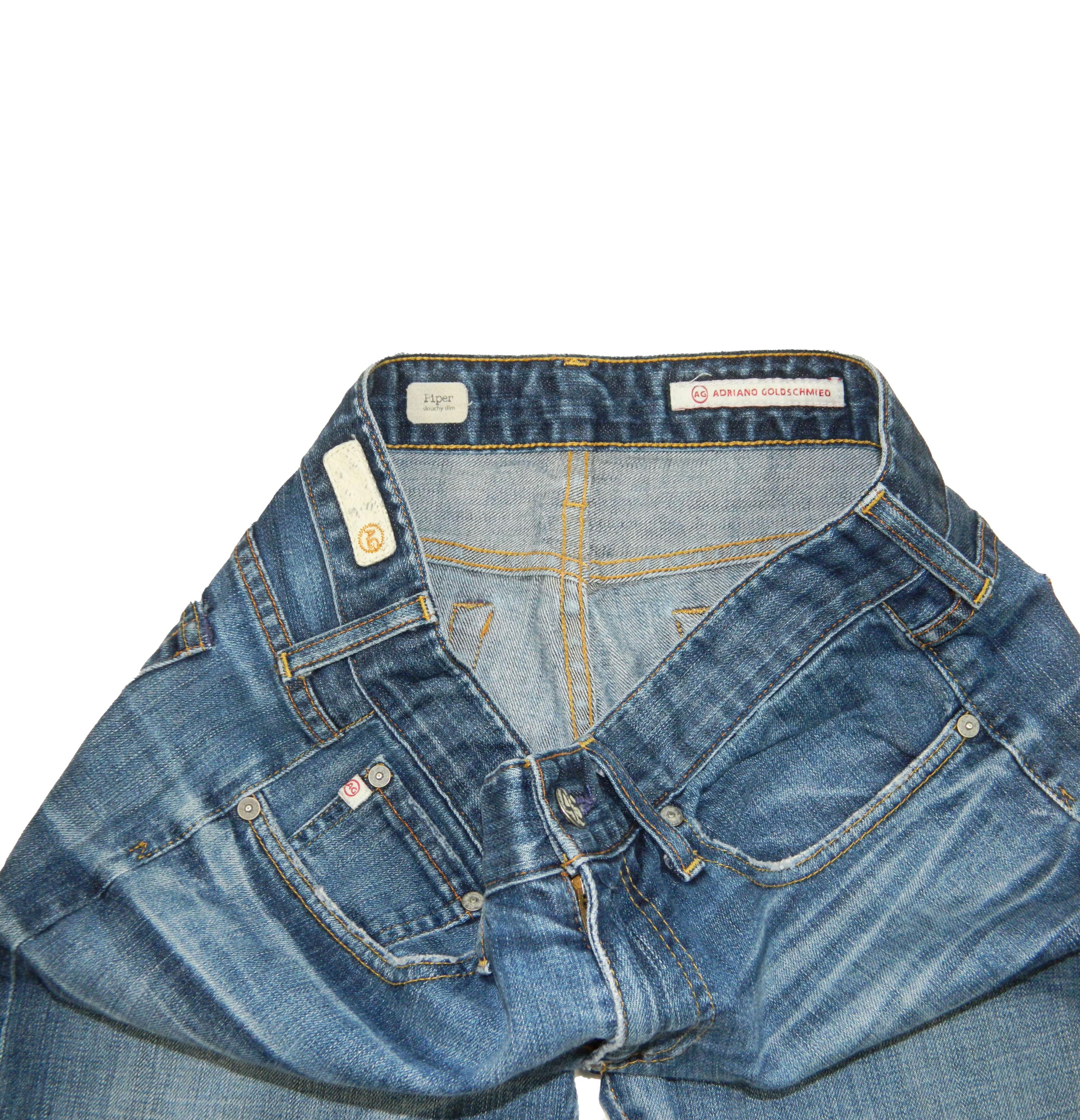 Women's AG USA Made Adriano Goldschmied Piper Slouchy Slim Jeans Tag 30R measured 30x32