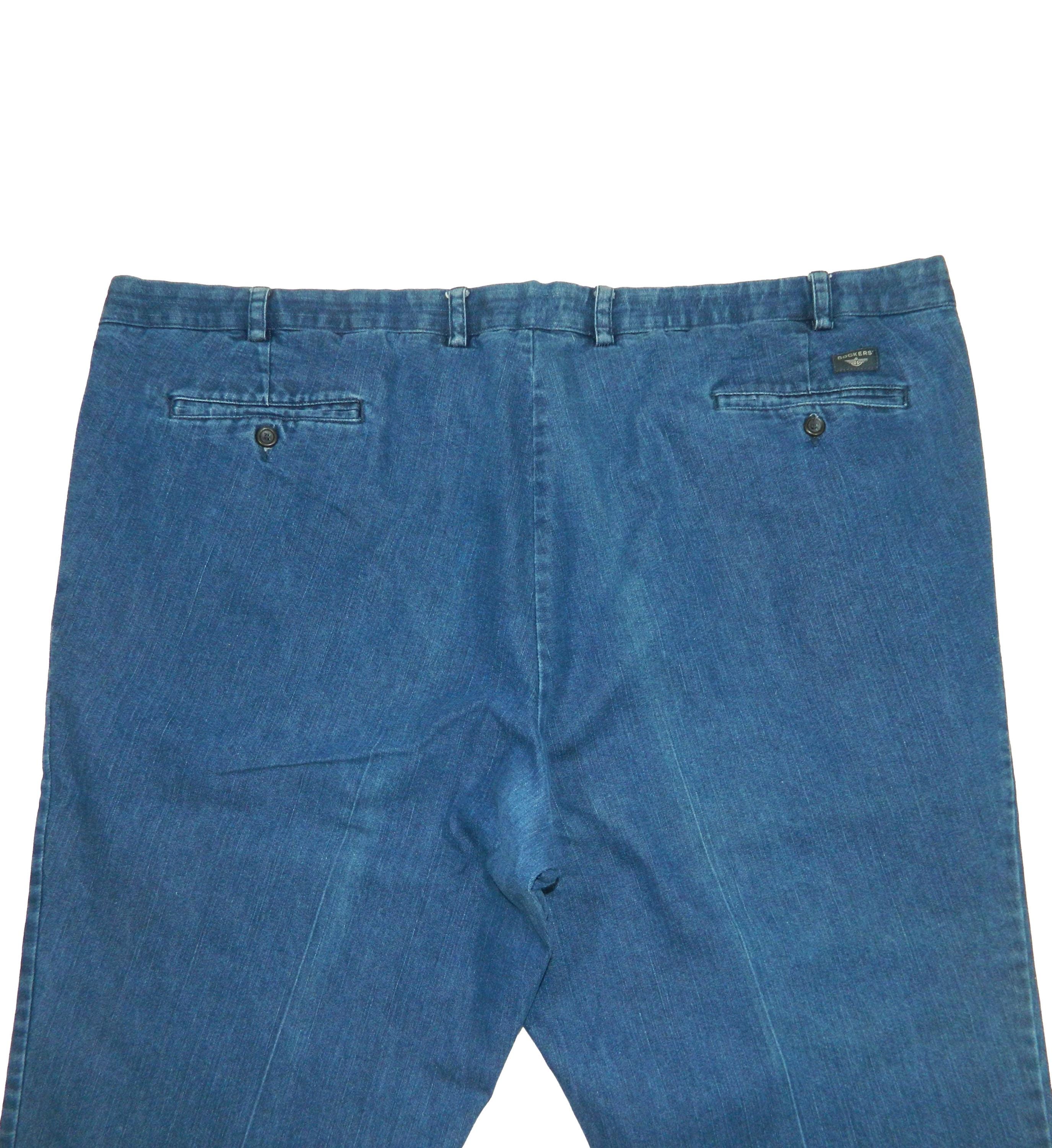 Men's Dockers Individual Fit Denim Khaki Pants Tag Size 50x32