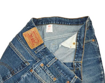 Men's Levi's 550 Relaxed Fit Tapered Leg Blue Jeans Tag 42x32 measured Size 40x31