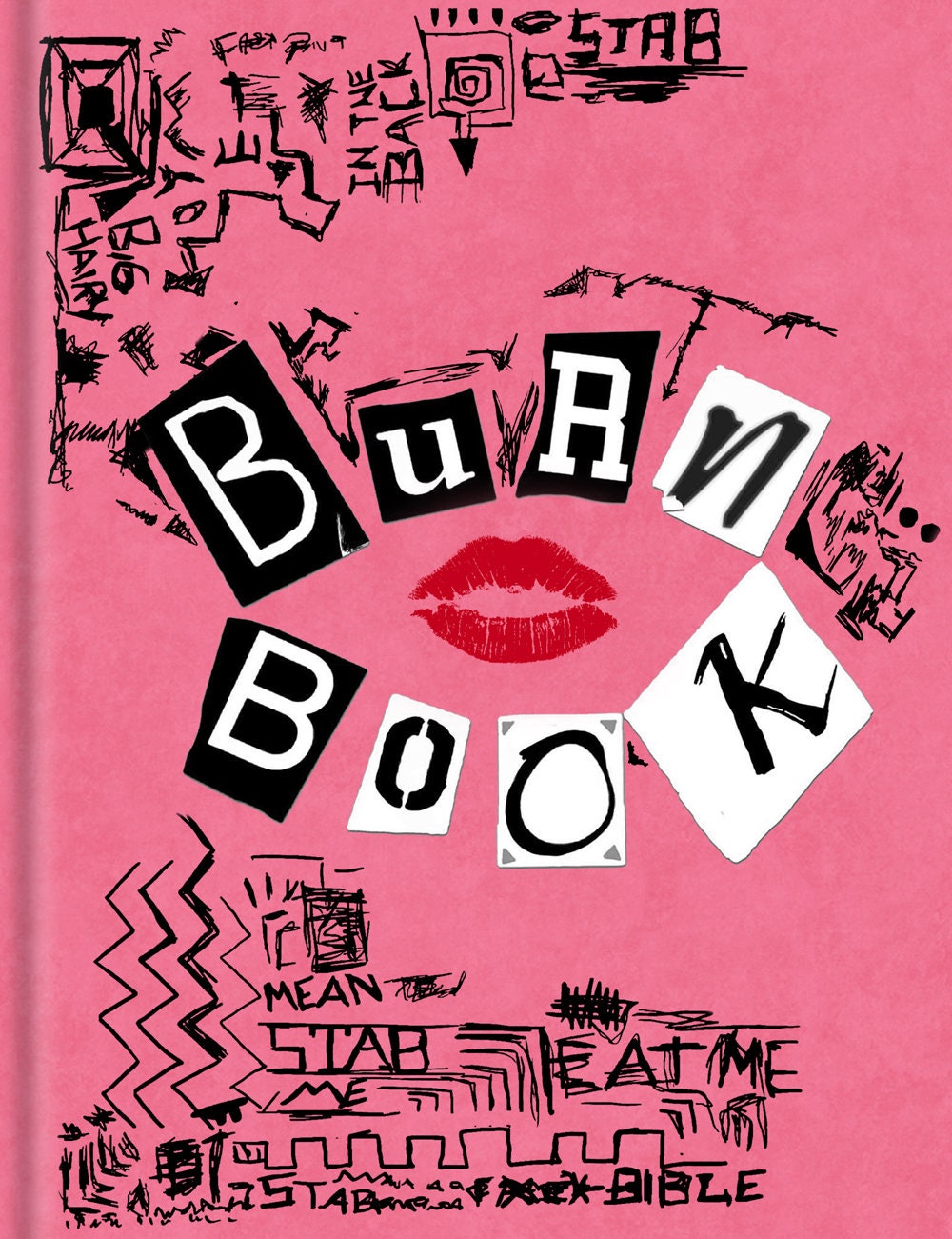 Mean Girls Inspired Burn Book Large Sized 8x10 120 Pages Lined Journal 