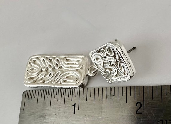 Made in USA pierced Vintage signature by sterling… - image 3