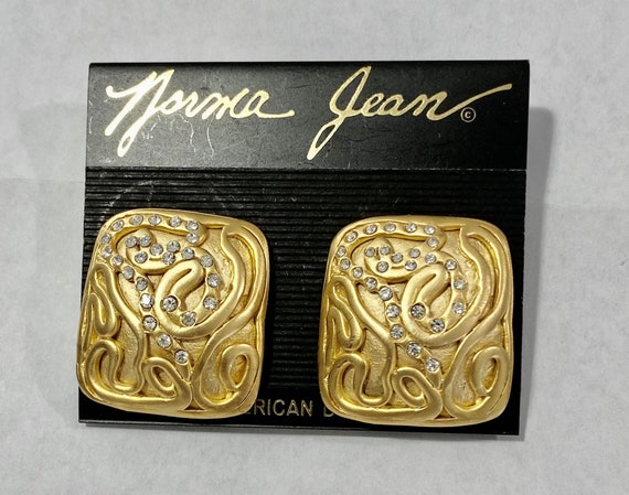 Norma Jean vintage jewelry clip matte gold large … - image 2