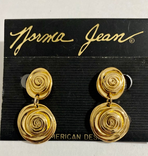 Made in Usapierced Vintage Norma Jean Designs Double Rose Swirl
