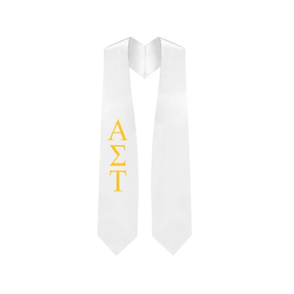 Alpha Sigma Tau Greek Lettered Stole