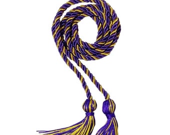 Purple / Gold Honor Cord - INTERTWINED Color Combination Honor Cords