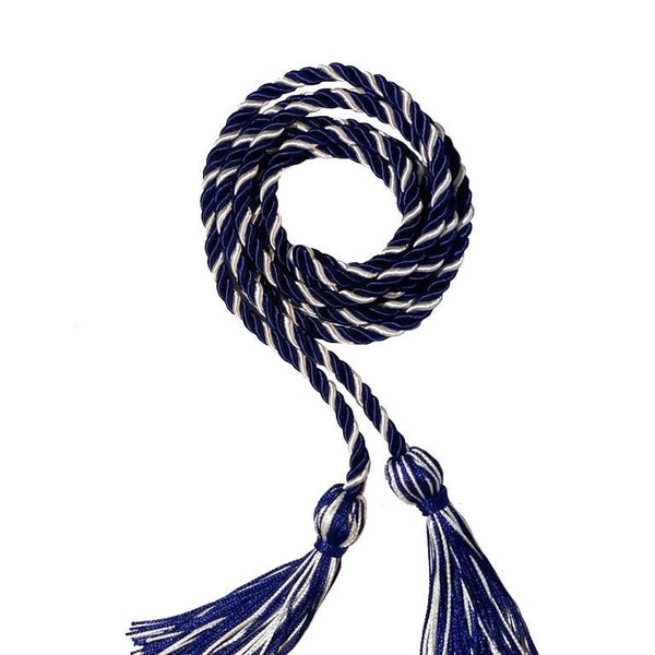 Navy / White Honor Cord - INTERTWINED Color Combination Honor Cords