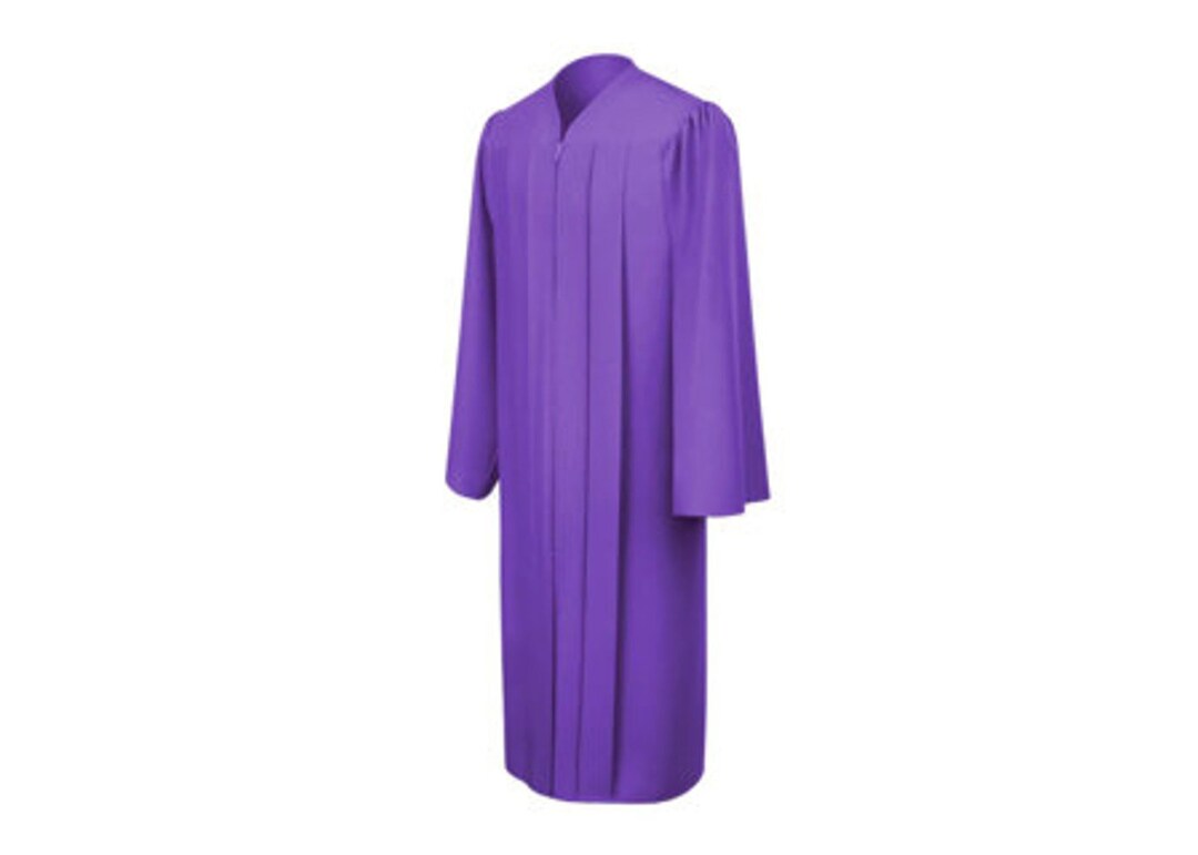 Matte Purple Graduation Gown High School and Bachelor - Etsy