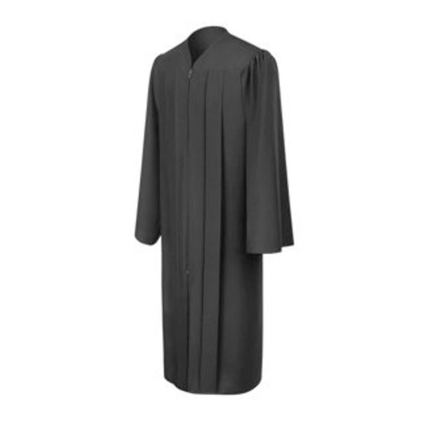 Matte Black Graduation Gown - High School and Bachelor Degree, Choir Robe