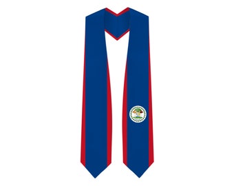 Belize Graduation Stole - Belize Flag Sash