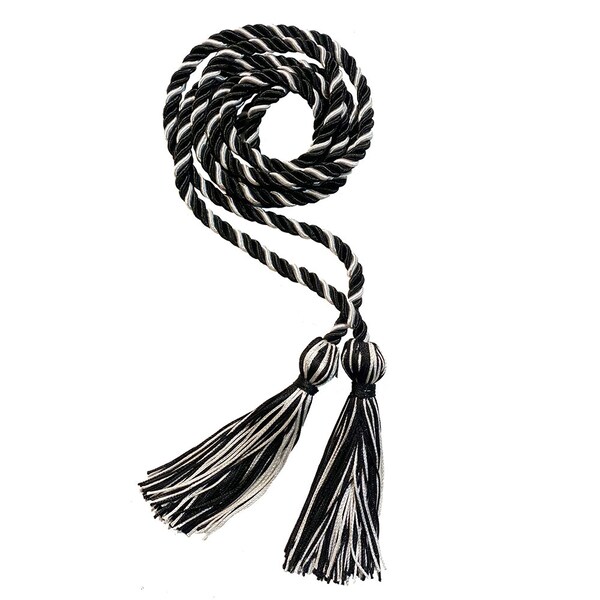 Black / White  Honor Cord - INTERTWINED Color Combination Honor Cords