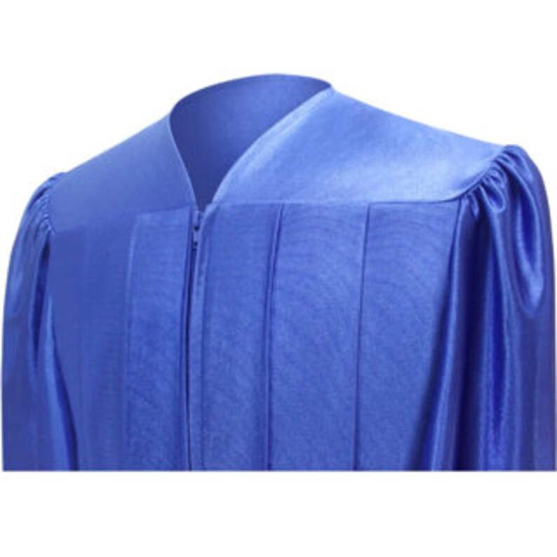Shiny Royal Blue Graduation Cap Gown and Tassel Etsy