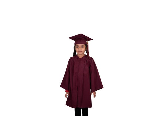 Matte Red Cap, Gown and Tassel