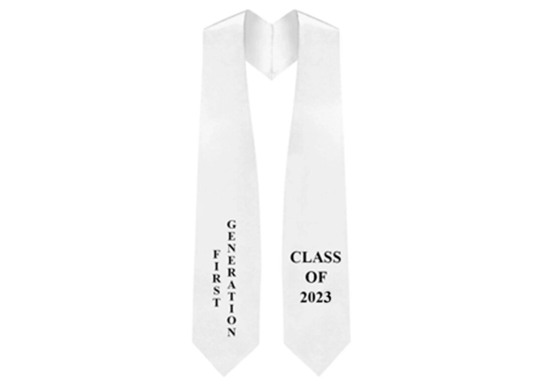 First Generation Stole Class of 2023 White Graduation Stole Etsy