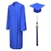 MyGradDay Graduation Gown & Cap Set - Unisex Matte Royal Blue With 2018/2019 Charm, Zipper Front
