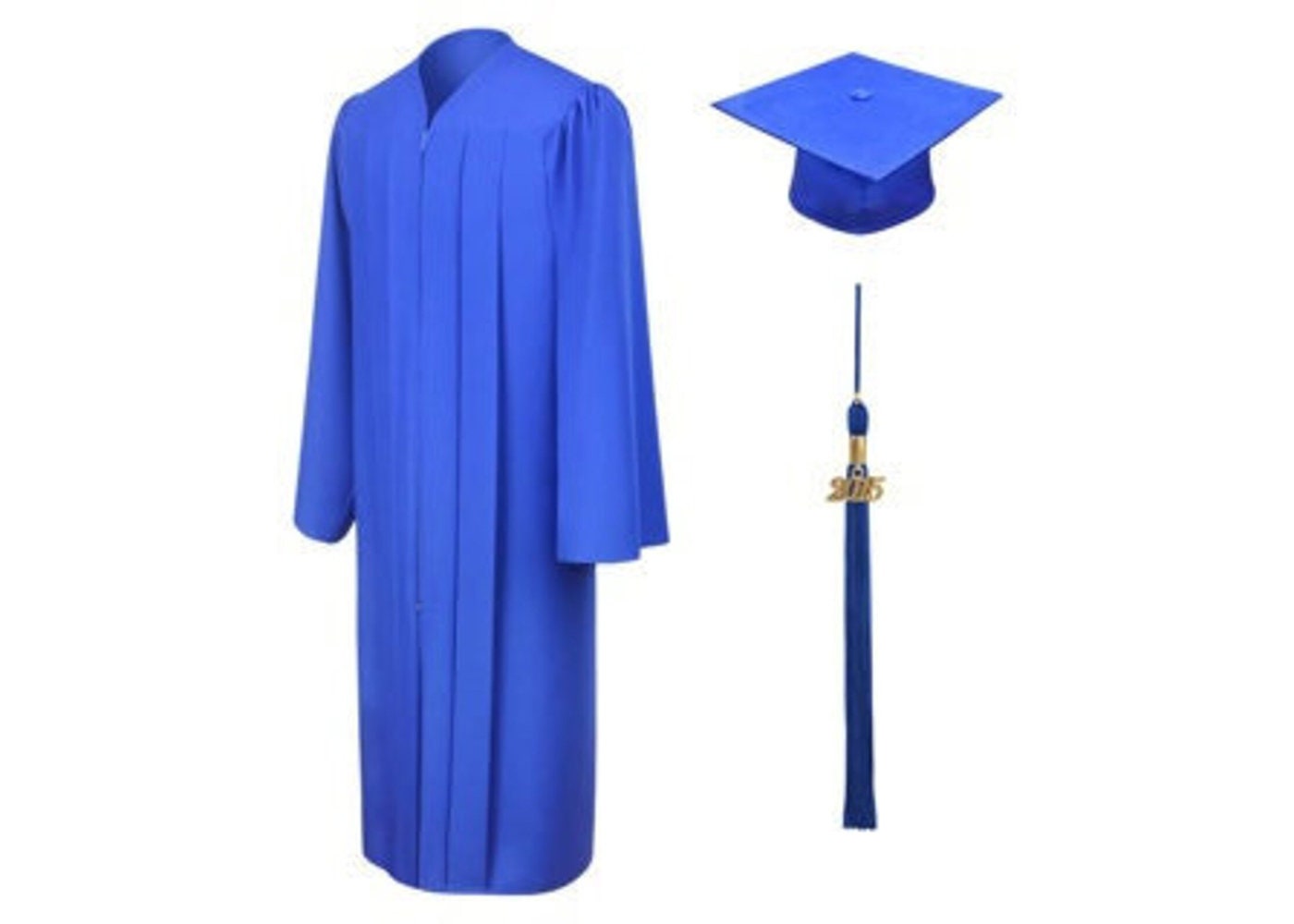Matte Royal Blue Graduation Cap Gown and Tassel - Etsy Canada
